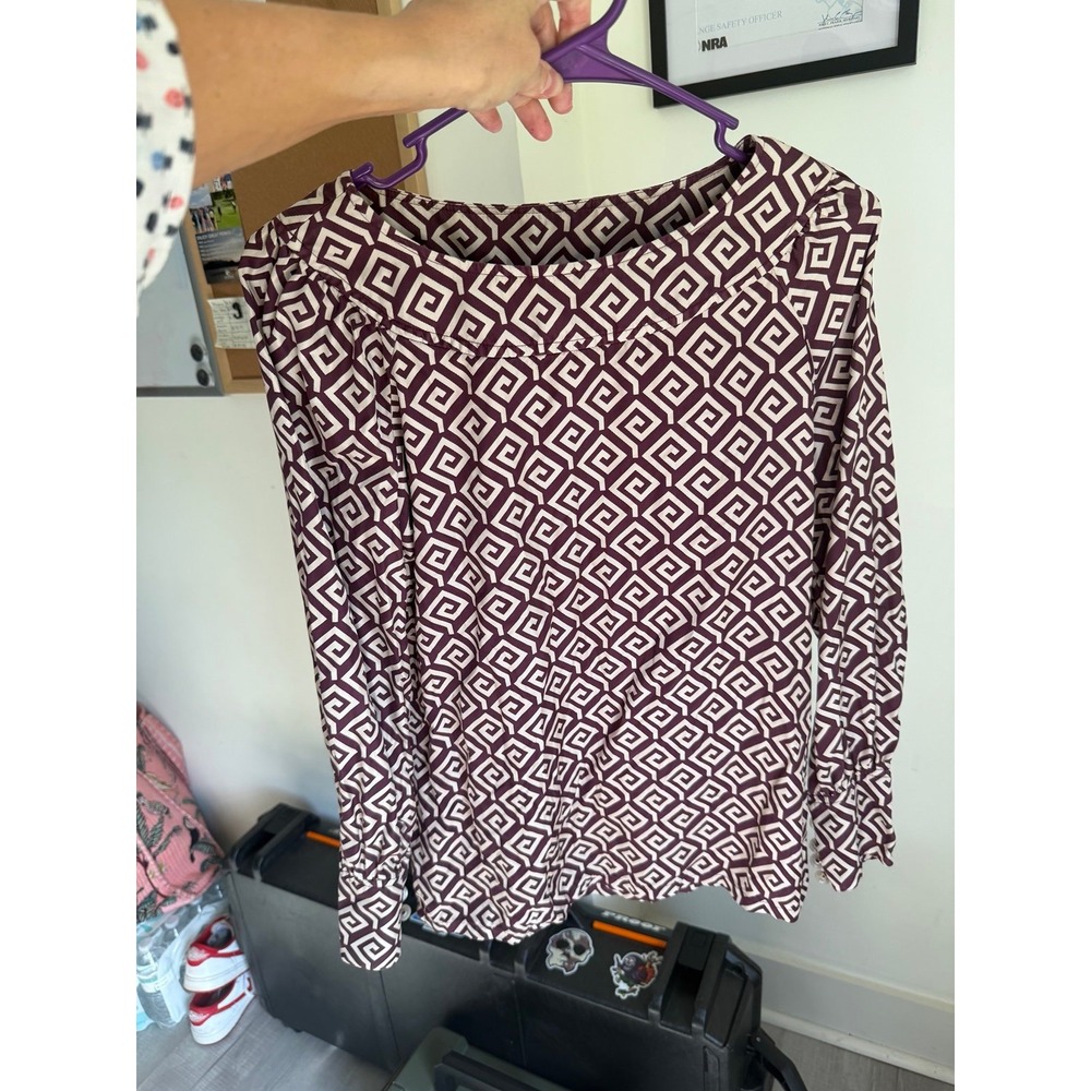 Tory Burch silk‎ women's top Blouse shirt silk 4